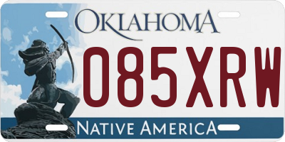 OK license plate 085XRW