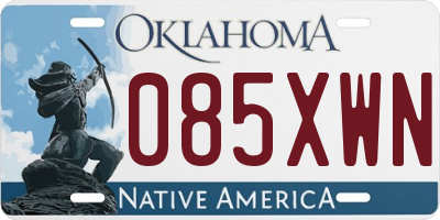 OK license plate 085XWN