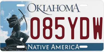 OK license plate 085YDW