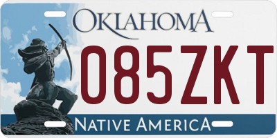 OK license plate 085ZKT