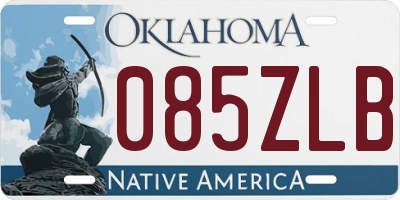 OK license plate 085ZLB