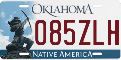 OK license plate 085ZLH
