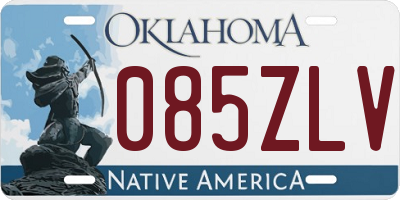OK license plate 085ZLV