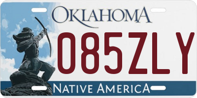OK license plate 085ZLY