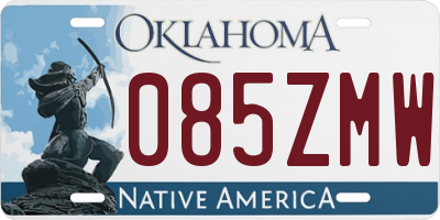 OK license plate 085ZMW
