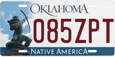 OK license plate 085ZPT