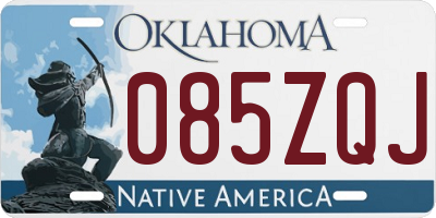 OK license plate 085ZQJ