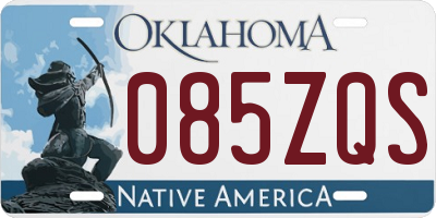 OK license plate 085ZQS