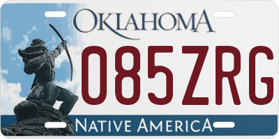 OK license plate 085ZRG
