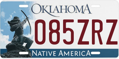 OK license plate 085ZRZ