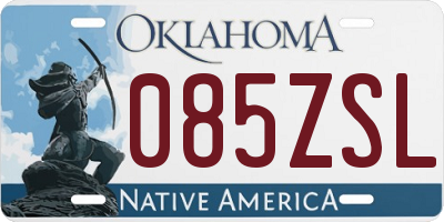 OK license plate 085ZSL