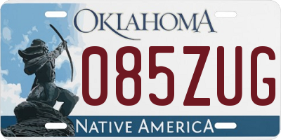 OK license plate 085ZUG