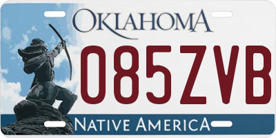 OK license plate 085ZVB