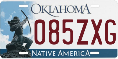 OK license plate 085ZXG
