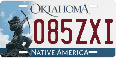 OK license plate 085ZXI