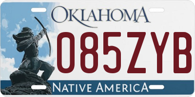 OK license plate 085ZYB