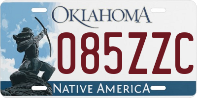 OK license plate 085ZZC