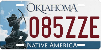 OK license plate 085ZZE