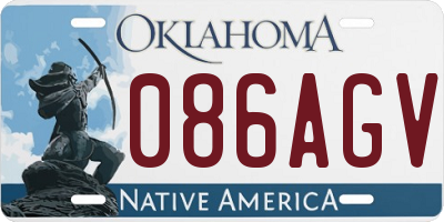 OK license plate 086AGV