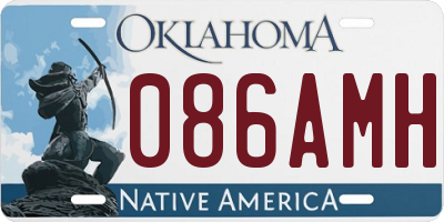 OK license plate 086AMH