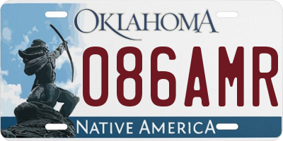 OK license plate 086AMR