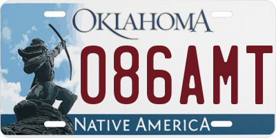 OK license plate 086AMT