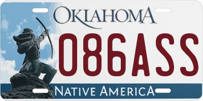 OK license plate 086ASS
