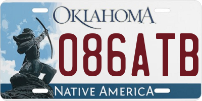 OK license plate 086ATB