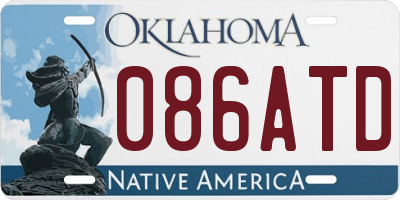 OK license plate 086ATD