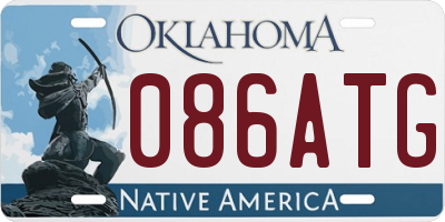 OK license plate 086ATG