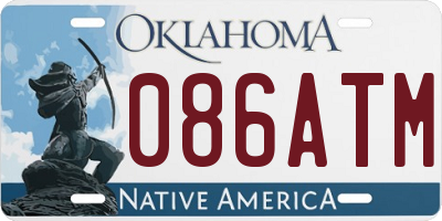 OK license plate 086ATM