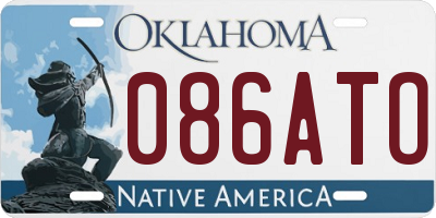 OK license plate 086ATO