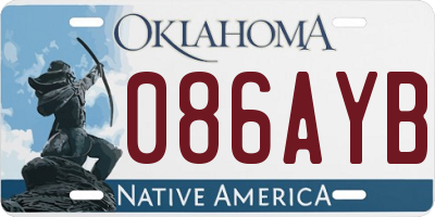 OK license plate 086AYB