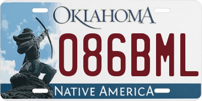 OK license plate 086BML