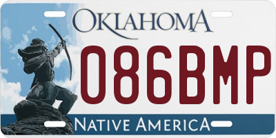 OK license plate 086BMP
