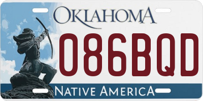 OK license plate 086BQD