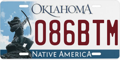 OK license plate 086BTM