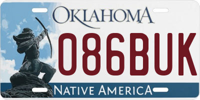 OK license plate 086BUK