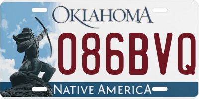 OK license plate 086BVQ