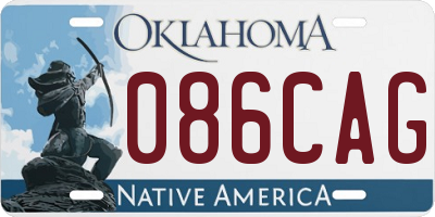 OK license plate 086CAG