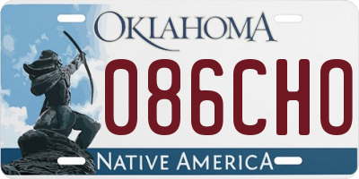 OK license plate 086CHO