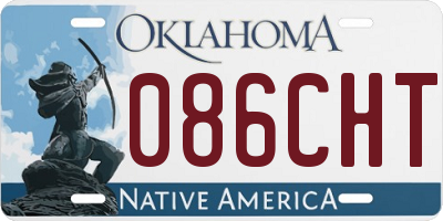 OK license plate 086CHT