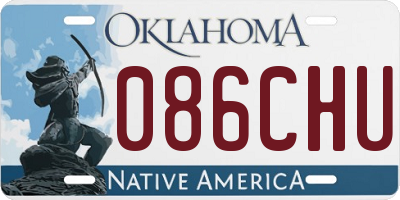 OK license plate 086CHU