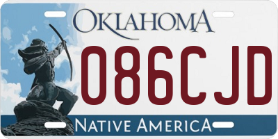 OK license plate 086CJD