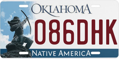 OK license plate 086DHK