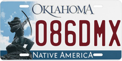 OK license plate 086DMX