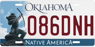 OK license plate 086DNH