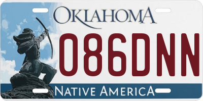 OK license plate 086DNN