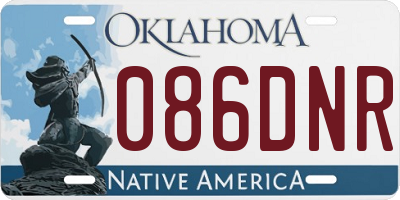 OK license plate 086DNR