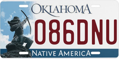 OK license plate 086DNU